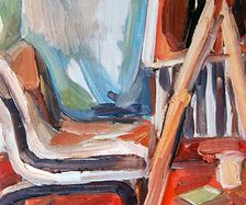 studio chair and easel